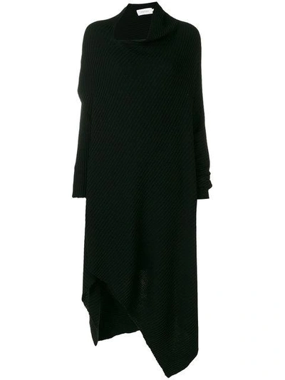 Shop Marques' Almeida Marques'almeida Asymmetric Knitted Dress - Black