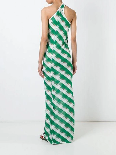 Shop Stella Mccartney Transparent Checks Dress In Green