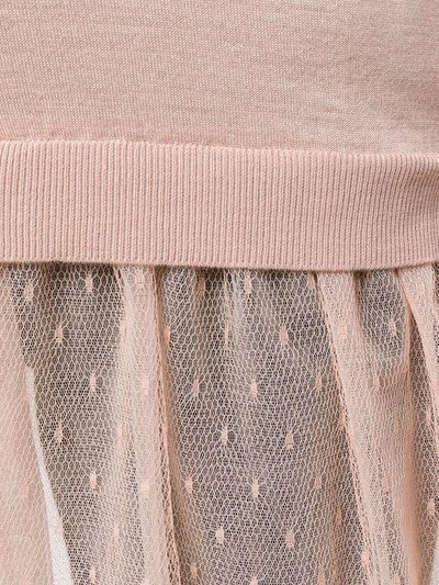 Shop Red Valentino Tutu Detail Fine Knit Sweater In Pink