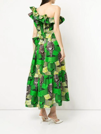 Shop Stella Mccartney Printed Maxi Dress In Green