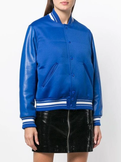 Shop Givenchy Oversized Bomber Jacket In Blue