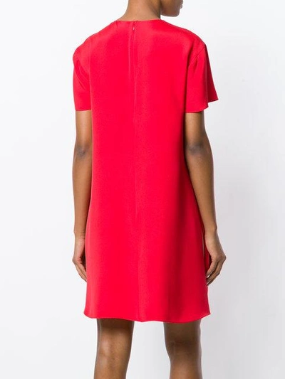 Shop Valentino Shortsleeved Shift Dress - Red
