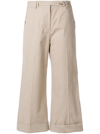 Shop Ermanno Scervino High Waisted Culottes In Neutrals