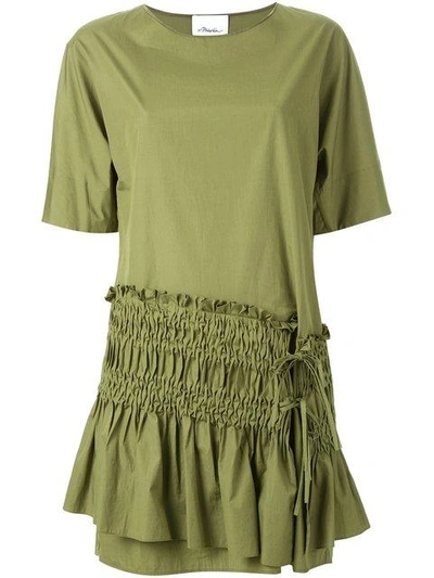 Shop 3.1 Phillip Lim / フィリップ リム Ruched Panel Shift Dress In Green