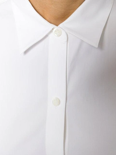 Shop Theory Tie Cuff Shirt Dress In White
