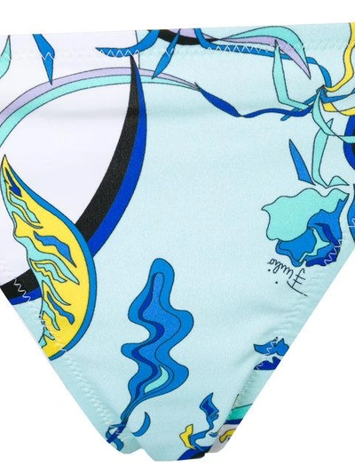 Shop Emilio Pucci Printed Triangle Bikini Set In Multicolour