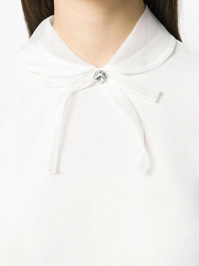 Shop Miu Miu Voile Collar Blouse - White