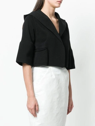 Shop Rick Owens Structured Hooded Jacket In Black