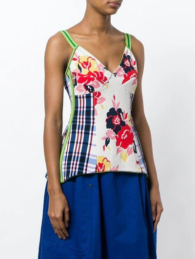 textured floral camisole