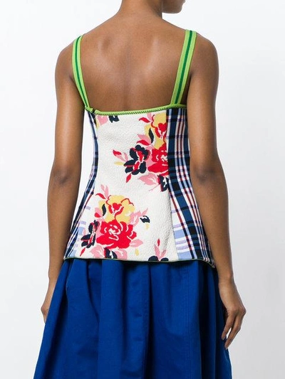 Shop Marni Textured Floral Camisole In Multicolour