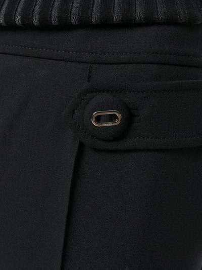 Shop Prada Cropped Flared Trousers In Black