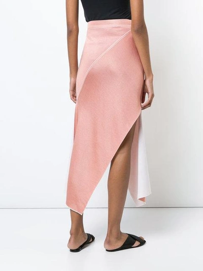 Shop Rosetta Getty Asymmetric Pinwheel Skirt In Pink