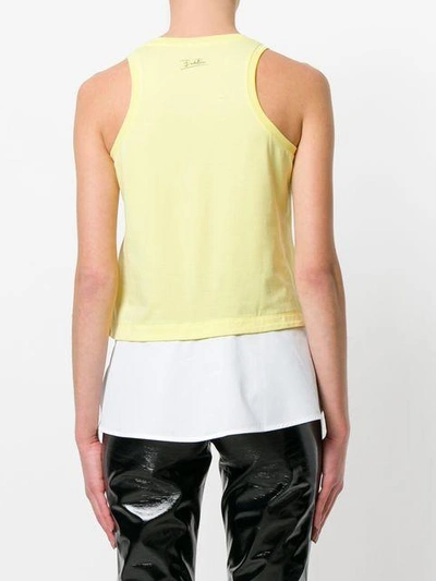 Shop Emilio Pucci Open Embroidery Layered Tank