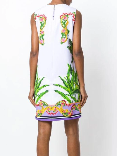 Shop Versace Signature Printed Dress - Pink