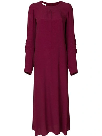 Shop Marni Long Sleeved Shift Dress In Pink