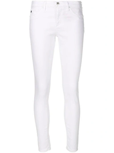 Shop Ag Super Skinny Cropped Jeans In White