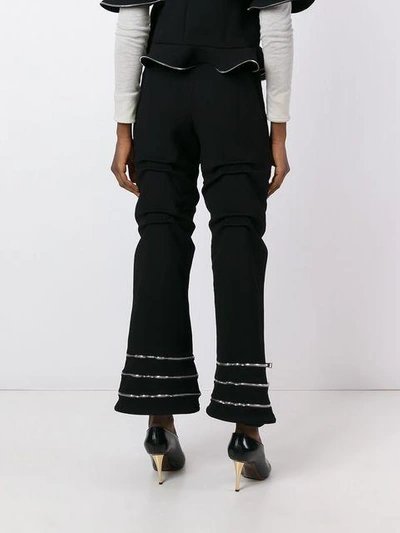 Shop Jw Anderson Zip Detail Gathered Trousers