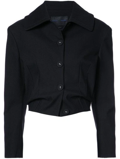 Shop Proenza Schouler Single Breasted Cropped Jacket - Black