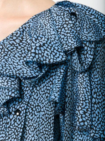 Shop Philosophy Di Lorenzo Serafini Ruffled One Shoulder Dress - Blue