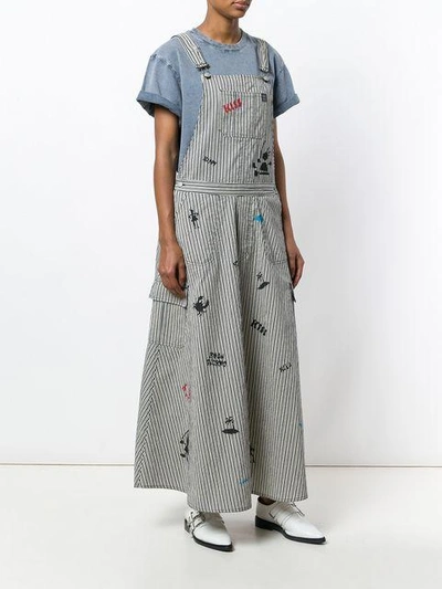 Shop History Repeats Sketch Striped Dungarees