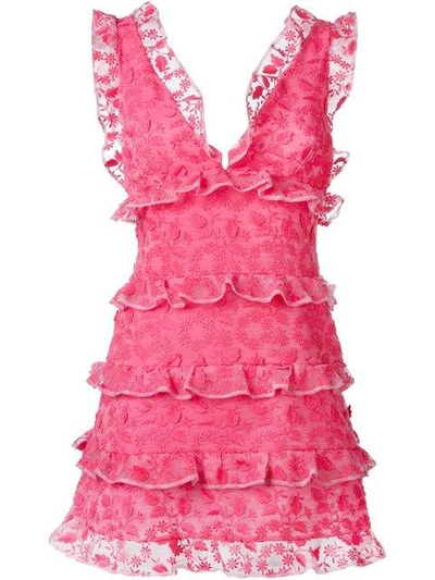 Shop Giamba Ruffled Dress In Pink