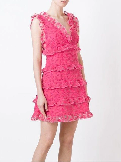 Shop Giamba Ruffled Dress In Pink