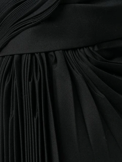 Shop Saint Laurent Pleat Detail Skirt In Black