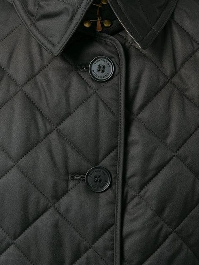 Shop Burberry Diamond Quilted Jacket - Black