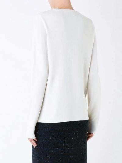 Shop Proenza Schouler Slashed Lightweight Jumper - White