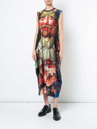 Shop Comme Des Garçons Printed Tank Dress - Multicolour