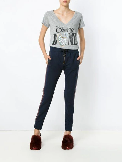 Shop Andrea Bogosian Cherry Bomb Print T In Grey