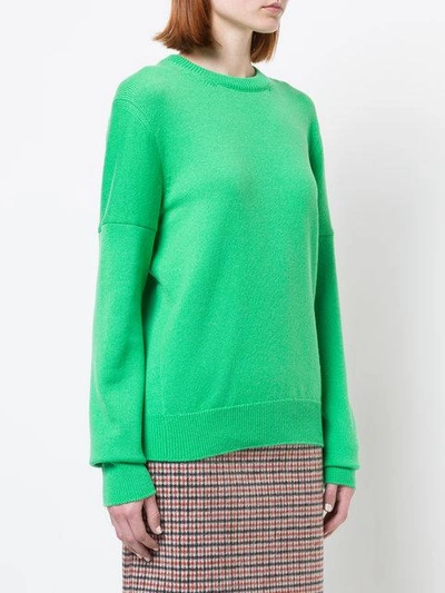Shop Calvin Klein 205w39nyc Printed Text Sweatshirt - Green