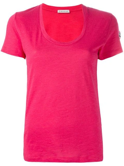 Shop Moncler Scollo T-shirt - Pink