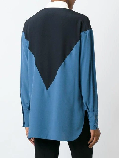 Shop Stella Mccartney 'ornella' Long Sleeved Jersey Top In Blue