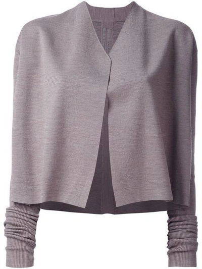 Shop Rick Owens V-neck Cardigan - Grey