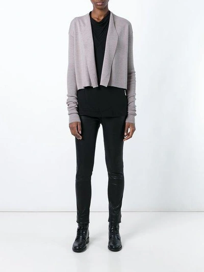 Shop Rick Owens V-neck Cardigan - Grey