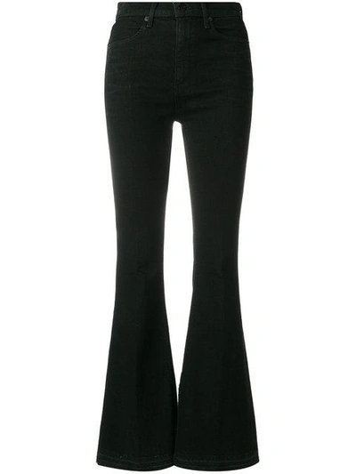 Shop Rag & Bone Flared Trousers In Black