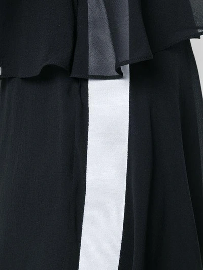 Givenchy Ruffled One-shoulder Silk-georgette Dress In Black