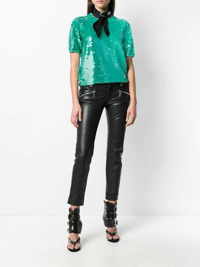 Shop Dsquared2 Sequin-embellished Top - Green