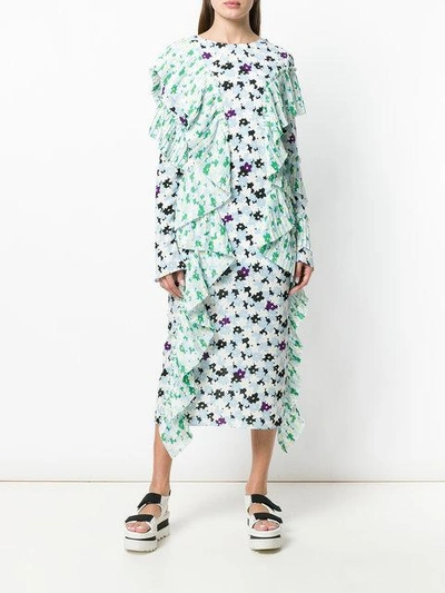 Shop Kenzo Jackie Flowers Dress - Multicolour
