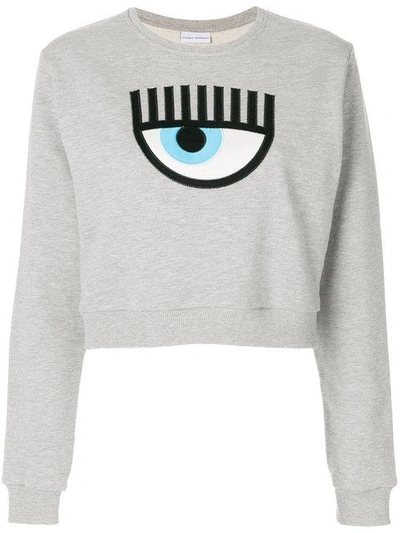 Shop Chiara Ferragni Logo Sweatshirt - Grey