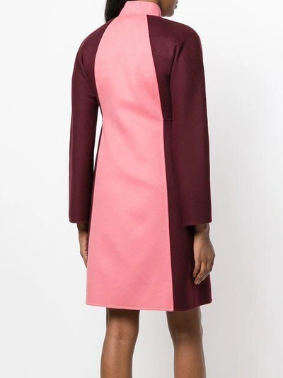 Shop Valentino Color-blocked Coat - Pink