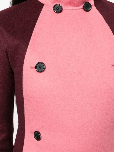 Shop Valentino Color-blocked Coat - Pink