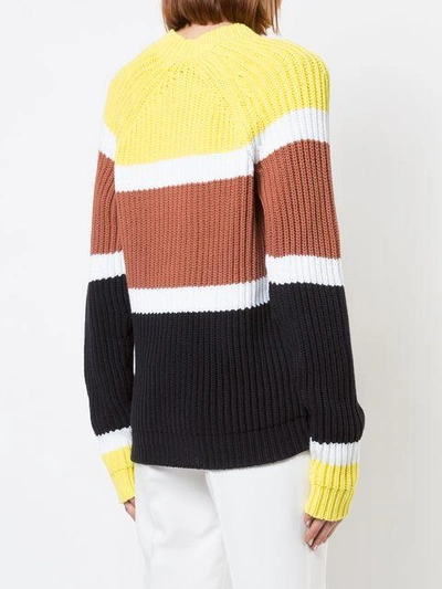 Shop Derek Lam Long Sleeve Sweater - Multicolour