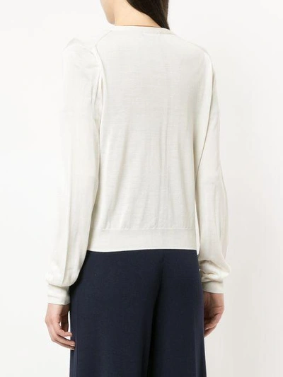 Shop Loveless Fine Knit Cardigan In White