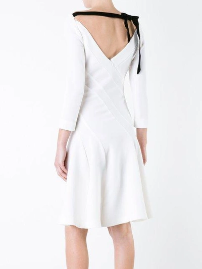 Shop Roland Mouret Curtis Fitted Midi Dress In White