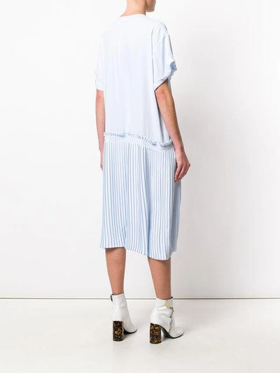 Shop Mm6 Maison Margiela Oversized Shift Dress - Blue