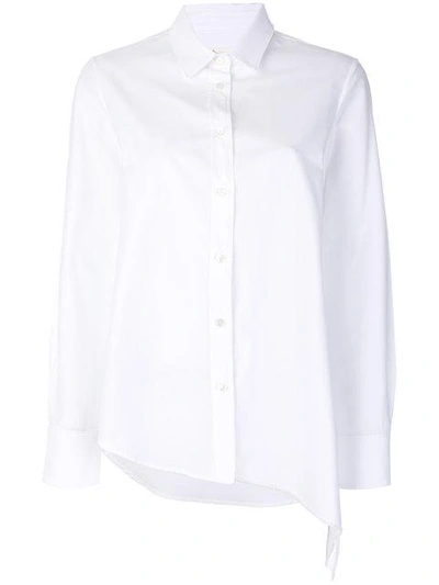 Shop Golden Goose Asymmetric Tailored Shirt In White