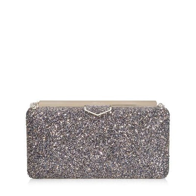 Shop Jimmy Choo Ellipse Twilight Glitzy Glitter Fabric Clutch Bag