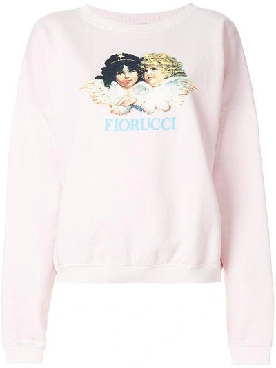 Shop Fiorucci Pullover Mit Logo-print - Rosa In Pink